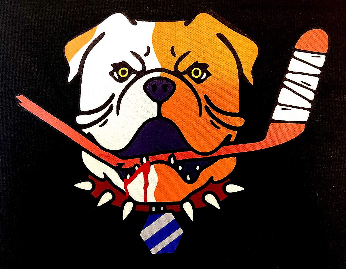 Hockey dog iron on transfers for clothing